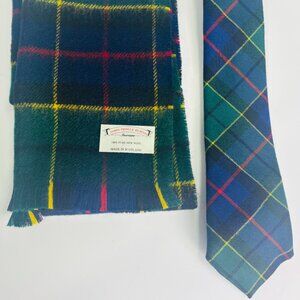 JAMES PRINGLE WEAVERS Scarf & Tie Combo 100% Wool Made in Scotland Plaid